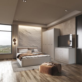 Спальный гарнитур Монако Кашемир (модульный) (БТС) в Нягани - nyagan.mebel-e96.ru