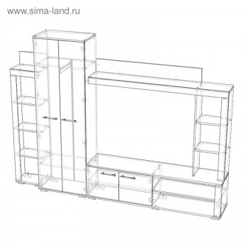 Стенка Монако (Лин) в Нягани - nyagan.mebel-e96.ru