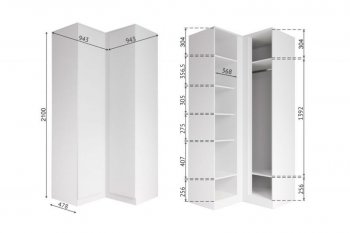 Угловой шкаф Мори графит (ДСВ) в Нягани - nyagan.mebel-e96.ru