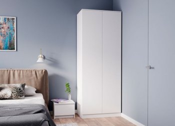 Шкаф двустворчатый Мори МШ800.1 белый (ДСВ) в Нягани - nyagan.mebel-e96.ru