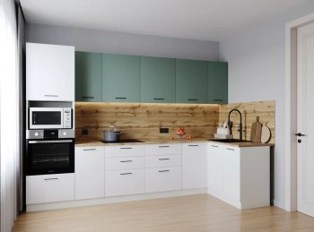 Угловой кухонный гарнитур Муссон 3200*1400 мм (Санвут) в Нягани - nyagan.mebel-e96.ru