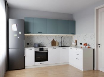 Кухонный гарнитур угловой Ниагара МДФ/ЛДСП 2600*1600 мм (Санвут) в Нягани - nyagan.mebel-e96.ru