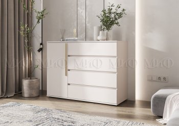 Комод 1 дверь 4 ящика (1200) Норд, кашемир (Миф) в Нягани - nyagan.mebel-e96.ru