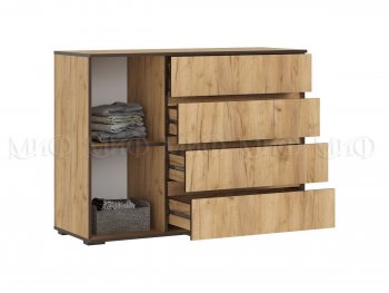 Комод 1 дверь 4 ящика (1200) Норд, дуб крафт (Миф) в Нягани - nyagan.mebel-e96.ru