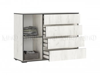 Комод 1 дверь 4 ящика (1200) Норд, крафт белый (Миф) в Нягани - nyagan.mebel-e96.ru