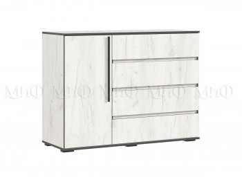 Комод 1 дверь 4 ящика (1200) Норд, крафт белый (Миф) в Нягани - nyagan.mebel-e96.ru