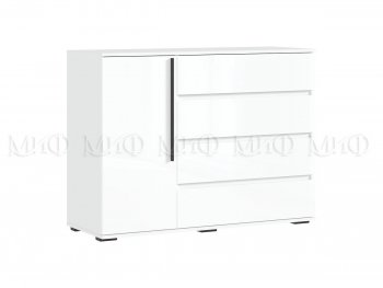 Комод 1 дверь 4 ящика (1200) Норд,  белый (Миф) в Нягани - nyagan.mebel-e96.ru