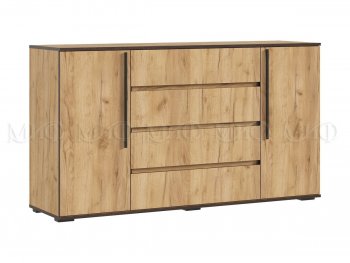 Комод 2 двери 4 ящика (1600) Норд, крафт (Миф) в Нягани - nyagan.mebel-e96.ru