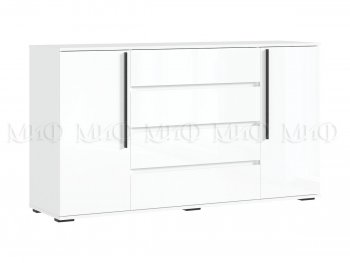 Комод 2 двери 4 ящика (1600) Норд, белый (Миф) в Нягани - nyagan.mebel-e96.ru
