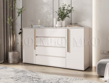 Комод 2 двери 4 ящика (1600) Норд, кашемир (Миф) в Нягани - nyagan.mebel-e96.ru