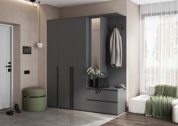 Прихожая Норд+Шкаф 1200, графит (Миф) в Нягани - nyagan.mebel-e96.ru