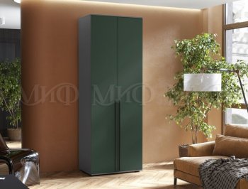 Шкаф 800 мм 2-х ств. Норд графит/изумруд (Миф) в Нягани - nyagan.mebel-e96.ru
