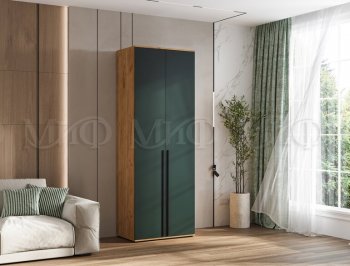 Шкаф 800 мм 2-х ств. Норд крафт/изумруд (Миф) в Нягани - nyagan.mebel-e96.ru