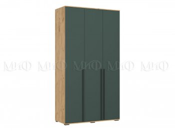 Шкаф 1200 мм 3-х ств. Норд дуб крафт/изумруд (Миф) в Нягани - nyagan.mebel-e96.ru