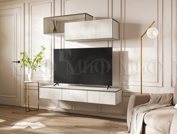 Стенка Норд-2 дуб крафт белый (Миф) в Нягани - nyagan.mebel-e96.ru