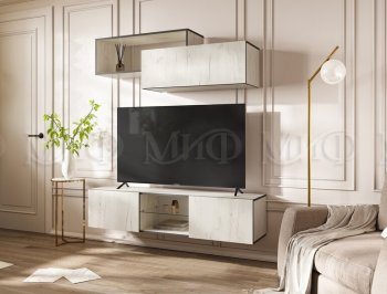 Стенка Норд-1 дуб крафт белый (Миф) в Нягани - nyagan.mebel-e96.ru