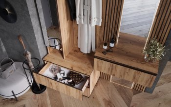 Шкаф 800+Тумба с зеркалом Норд (Миф) в Нягани - nyagan.mebel-e96.ru