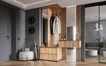 Прихожая+Тумба с зеркалом Норд (Миф) в Нягани - nyagan.mebel-e96.ru