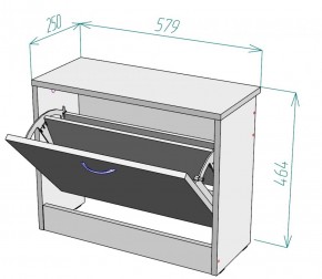 Обувница W1 (ДМ) в Нягани - nyagan.mebel-e96.ru