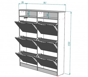 Обувница W18 (ДМ) в Нягани - nyagan.mebel-e96.ru