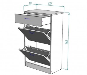 Обувница W21 (ДВ) в Нягани - nyagan.mebel-e96.ru