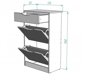 Обувница W22 (Белый) в Нягани - nyagan.mebel-e96.ru