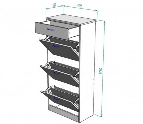 Обувница W23 (ДМ) в Нягани - nyagan.mebel-e96.ru