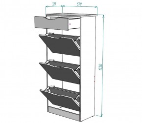 Обувница W24 (ДВ) в Нягани - nyagan.mebel-e96.ru