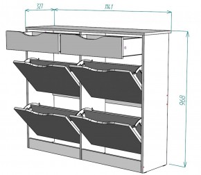 Обувница W26 (ДВ) в Нягани - nyagan.mebel-e96.ru