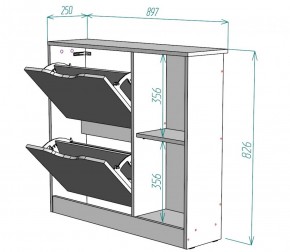 Обувница W30 (ДСС-Белый) в Нягани - nyagan.mebel-e96.ru