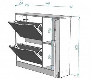 Обувница W32 (ДМ) в Нягани - nyagan.mebel-e96.ru