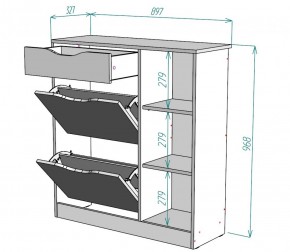 Обувница W34 (ДСС-Белый) в Нягани - nyagan.mebel-e96.ru