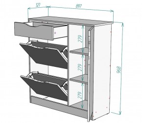 Обувница W36 (ДСС-Белый) в Нягани - nyagan.mebel-e96.ru