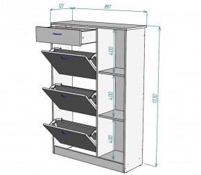 Обувница W41 (Белый) в Нягани - nyagan.mebel-e96.ru