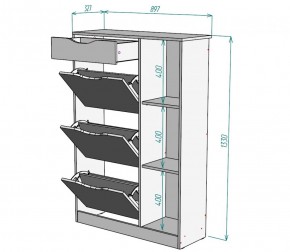 Обувница W42 (Белый) в Нягани - nyagan.mebel-e96.ru