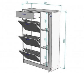 Обувница W43 (Белый) в Нягани - nyagan.mebel-e96.ru