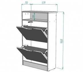 Обувница W6 (ДМ) в Нягани - nyagan.mebel-e96.ru