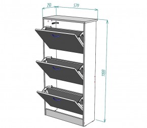 Обувница W7 (Белый) в Нягани - nyagan.mebel-e96.ru