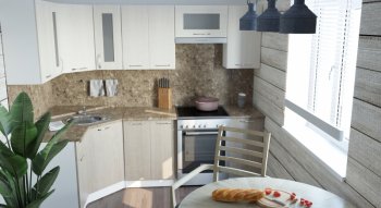 Кухонный гарнитур Ольга оптима 1 1300х2500 мм (Герда) в Нягани - nyagan.mebel-e96.ru