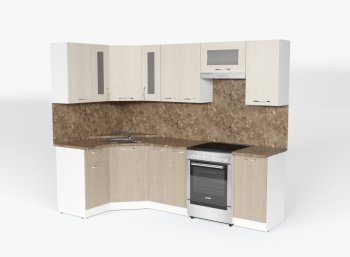 Кухонный гарнитур Ольга оптима 1 1300х2500 мм (Герда) в Нягани - nyagan.mebel-e96.ru