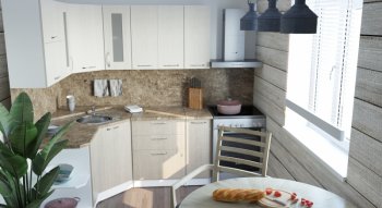 Кухонный гарнитур Ольга оптима 3 1500х1800 мм (Герда) в Нягани - nyagan.mebel-e96.ru