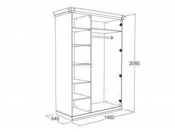 Шкаф 1500 мм Ольга-18 в Нягани - nyagan.mebel-e96.ru