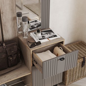 Прихожая Олива муссон софт, модульная (БТС) в Нягани - nyagan.mebel-e96.ru