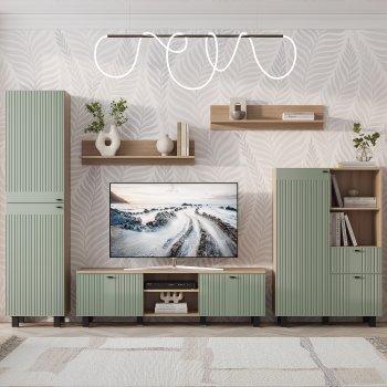 Тумба под ТВ Олива ТБ-09 эвкалипт софт (БТС) в Нягани - nyagan.mebel-e96.ru