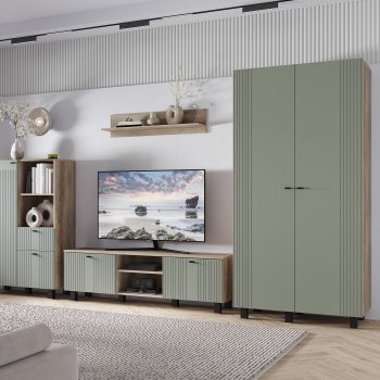 Тумба под ТВ Олива ТБ-09 эвкалипт софт (БТС) в Нягани - nyagan.mebel-e96.ru