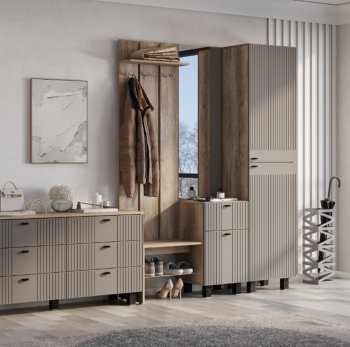 Прихожая Олива муссон софт, модульная (БТС) в Нягани - nyagan.mebel-e96.ru
