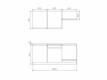 Кухонный гарнитур 1800 мм Ольвия-8 (Росток) в Нягани - nyagan.mebel-e96.ru