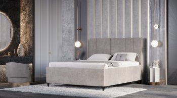 Кровать с ПМ Оливия Бежевый (Лин) в Нягани - nyagan.mebel-e96.ru