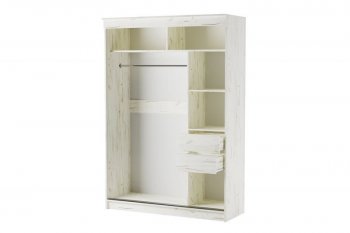 Шкаф-купе Орион 1500 мм крафт белый (Памир) в Нягани - nyagan.mebel-e96.ru