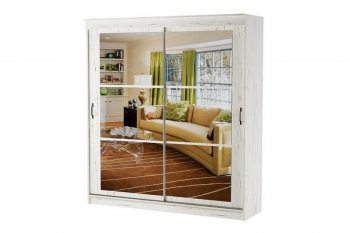 Шкаф-купе 1800 мм Орион крафт белый(Памир) в Нягани - nyagan.mebel-e96.ru